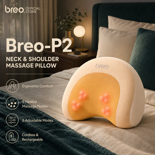 Breo P2 Back Massager Multifunction Waist Massager Wireless Electric Pillow Massager Back Cushion 背部按摩器
