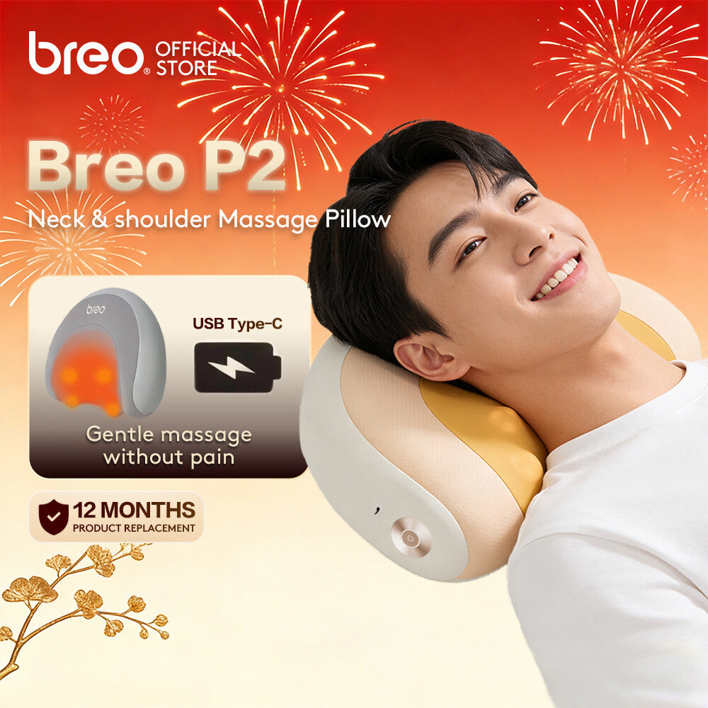 Breo P2 Neck Back and Shoulder Massage Pillow