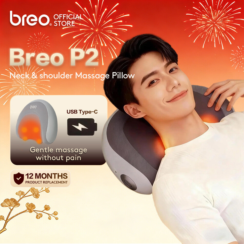 Breo P2 Neck Back and Shoulder Massage Pillow
