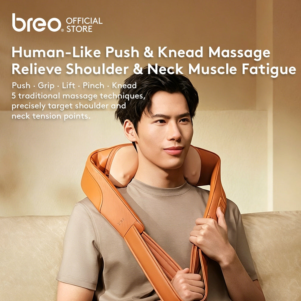 Breo Z6 Neck Shoulder Massager Breakthrough Powerful Motor Intensive Carbon Warm Therapy