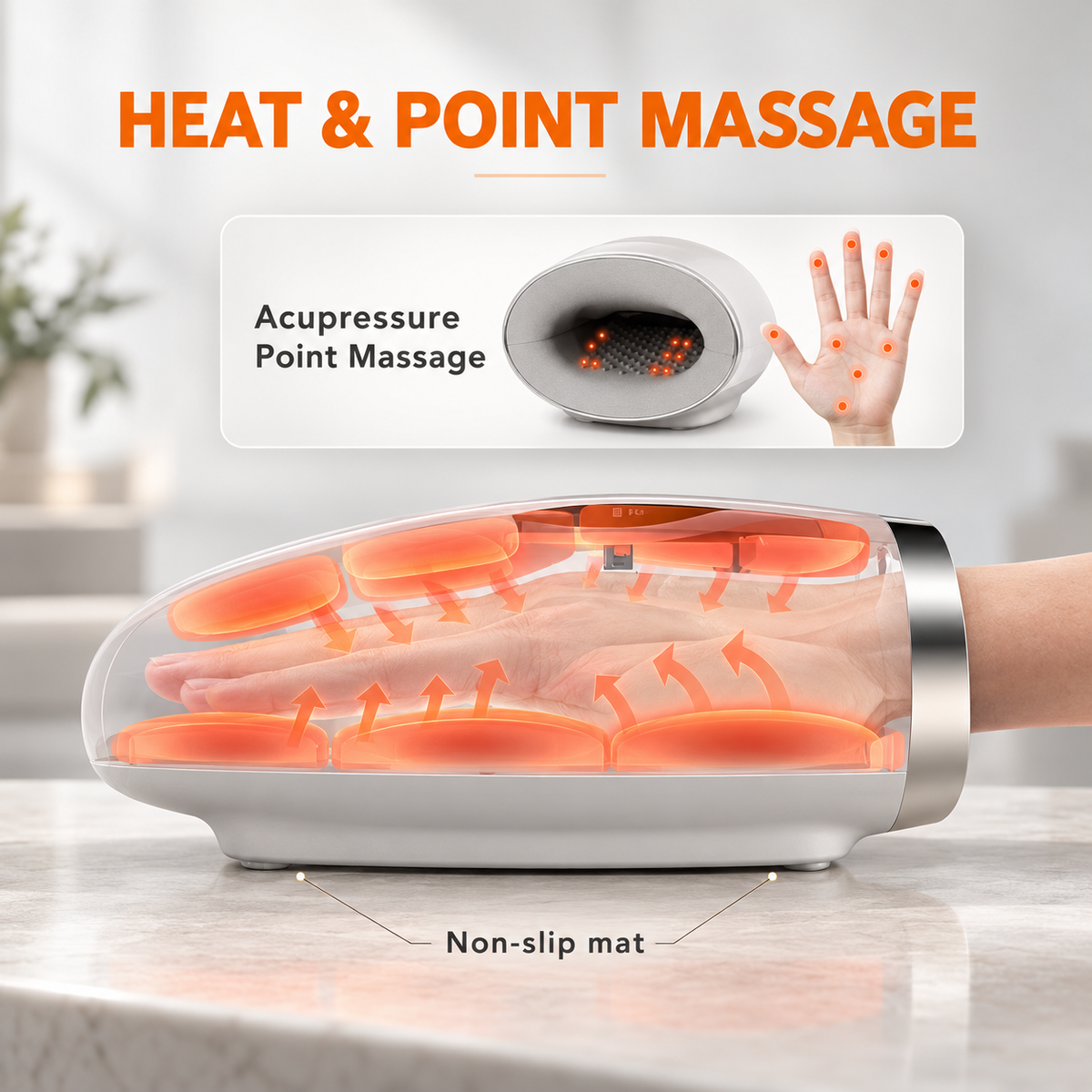 Breo WowoS Hand massager 3D massage 42°C Heat Treatment Automatic Massage