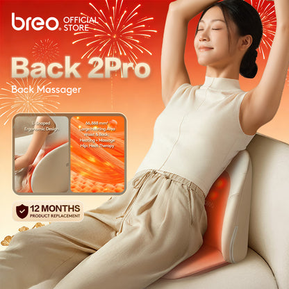 Breo Back2 Pro Back Massager Double-Sided Hot Compress