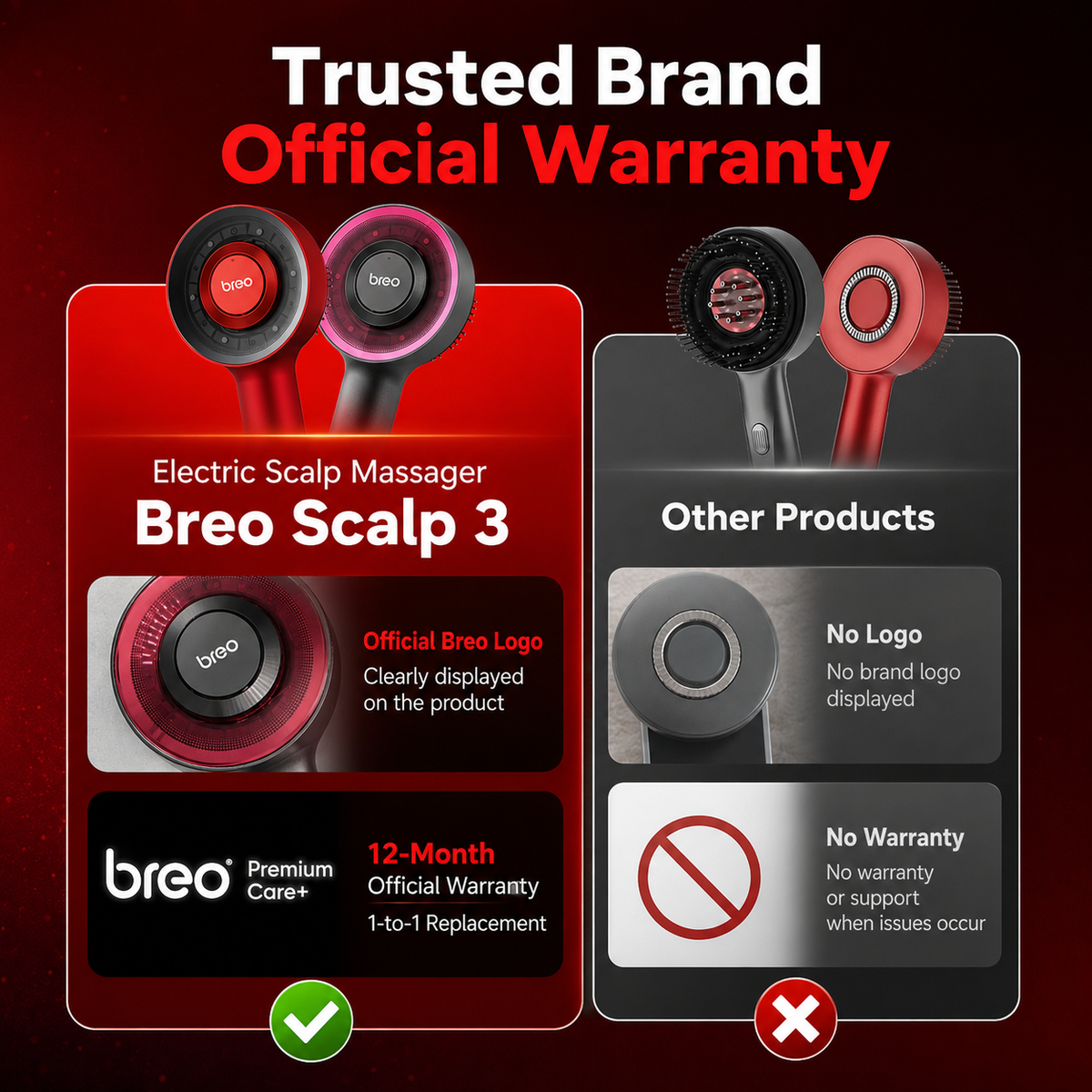 Breo Scalp 3 Scalp Massager Fluffy Comb Infrared Hair-Strengthening Comb Essence Conducting Liquid Hair Growth