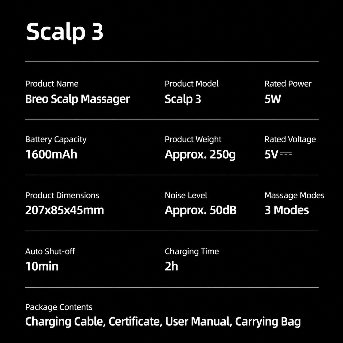 Breo Scalp 3 Scalp Massager Fluffy Comb Infrared Hair-Strengthening Comb Essence Conducting Liquid Hair Growth
