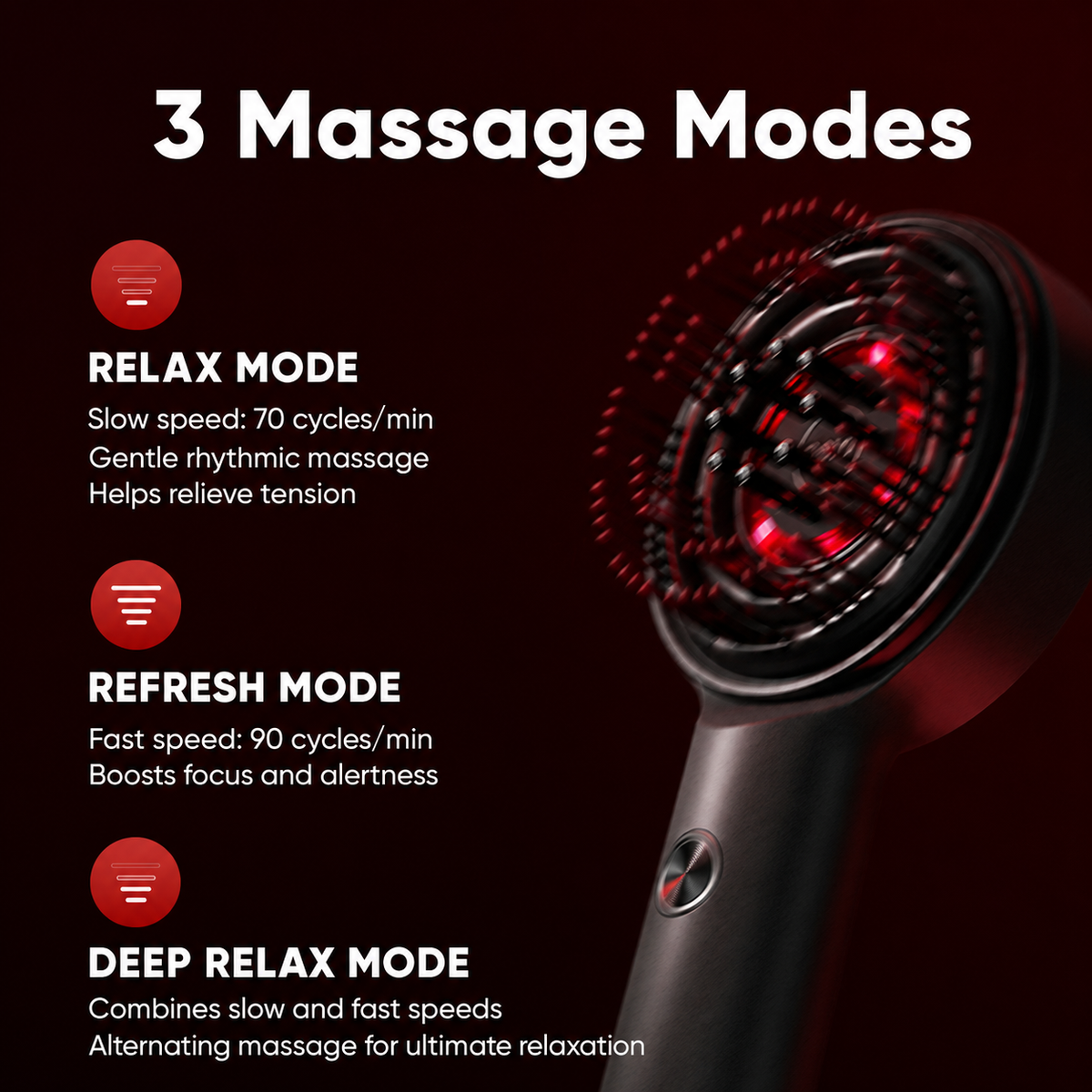 Breo Scalp 3 Scalp Massager Fluffy Comb Infrared Hair-Strengthening Comb Essence Conducting Liquid Hair Growth