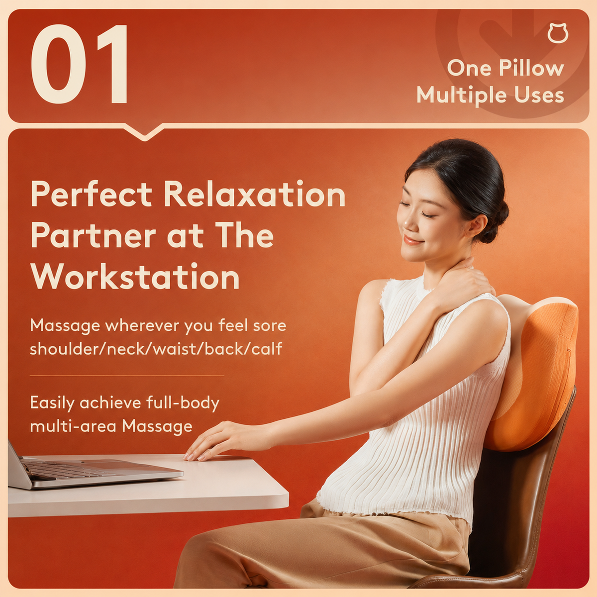 Breo Back 2F Premium Back Massage Pillow