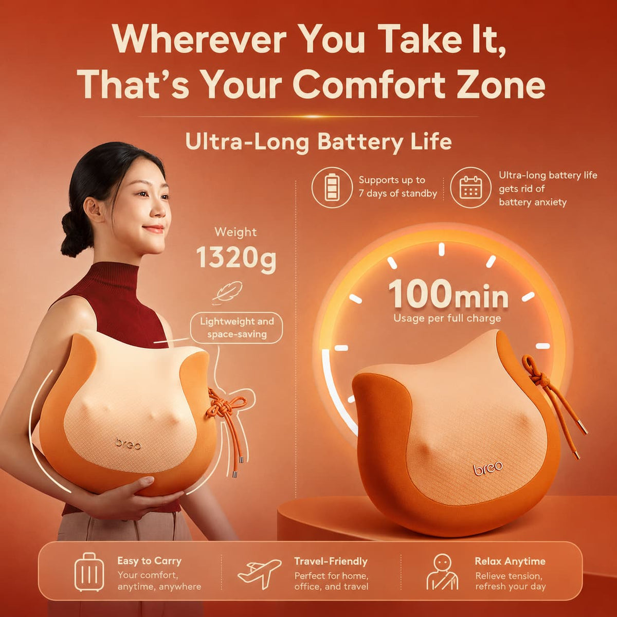 Breo Back 2F Premium Back Massage Pillow