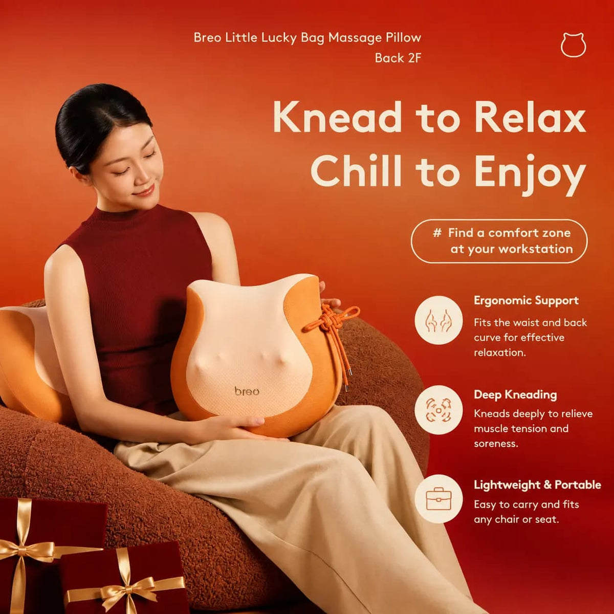 Breo Back 2F Premium Back Massage Pillow