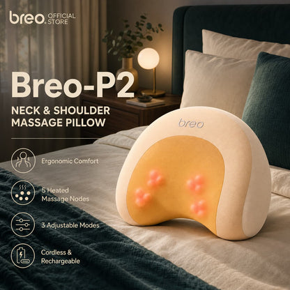 Breo P2 Back Massager Multifunction Waist Massager Wireless Electric Pillow Massager Back Cushion 背部按摩器