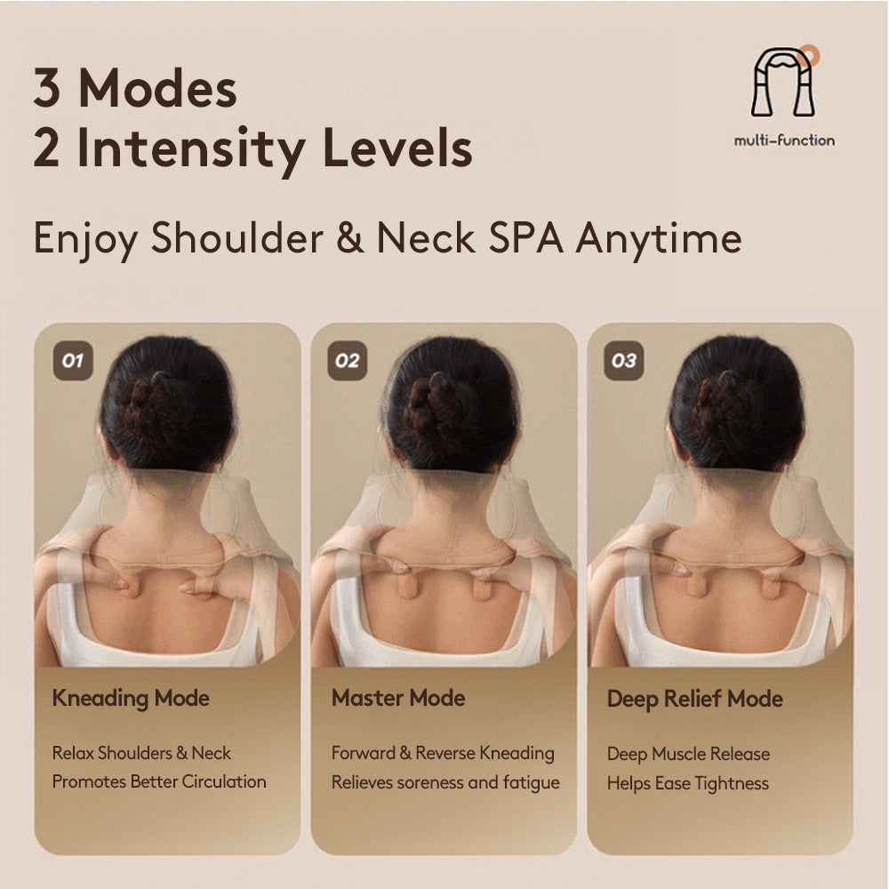 Breo N5Q1 Wireless Portable Neck & Shoulder Massager With 3D Kneading Massage