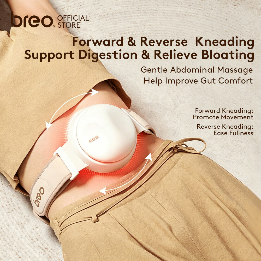 Breo Belly Massage Tummy Slimming Belt Natural Stone Massage Hot Conpress Waist Massager Warm Stomach Help Digestion