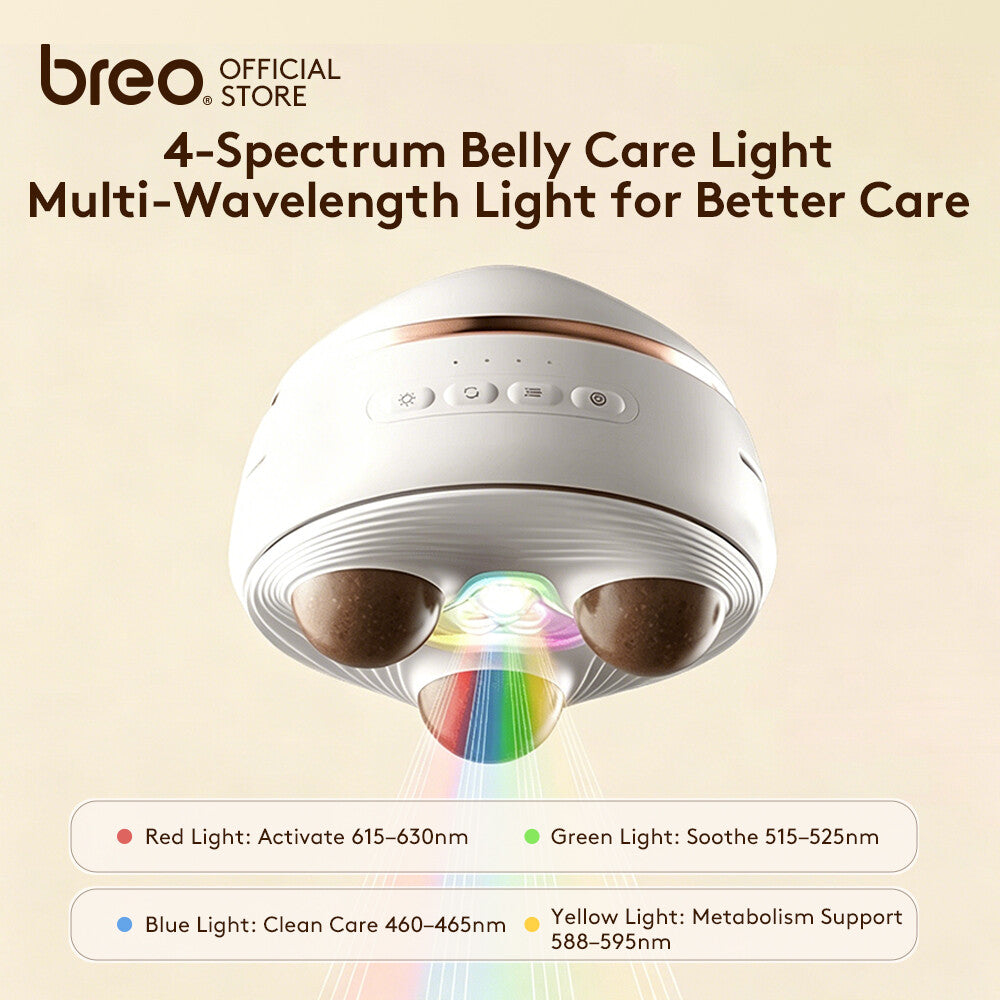 Breo Belly Massage Tummy Slimming Belt Natural Stone Massage Hot Conpress Waist Massager Warm Stomach Help Digestion