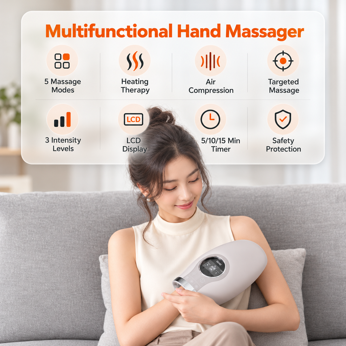 Breo WowoS Hand massager 3D massage 42°C Heat Treatment Automatic Massage