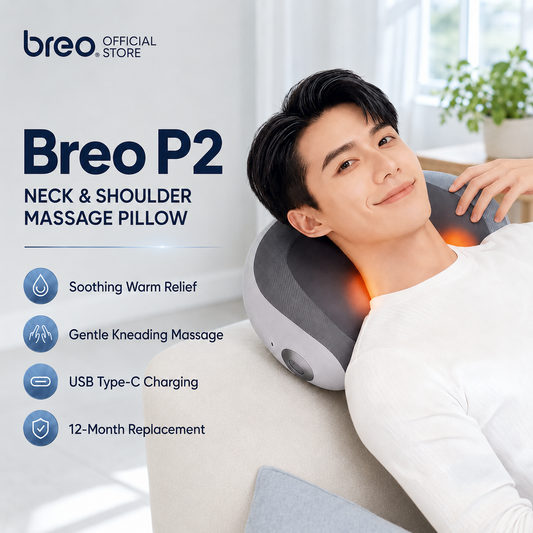 Breo P2 Neck Back and Shoulder Massage Pillow