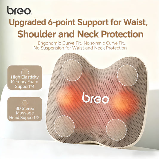 Breo Back2 Back Massager Electric Massage Pillow