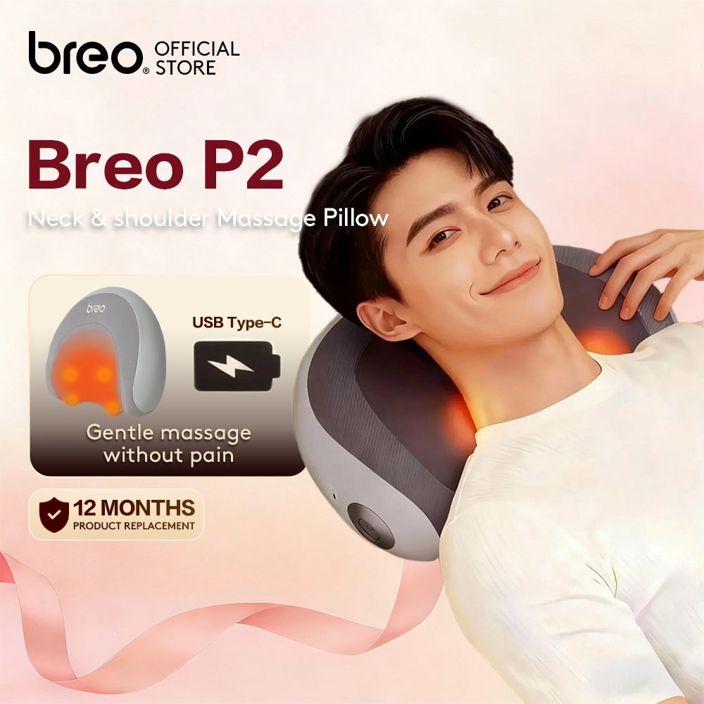 Breo P2 Back Massager Multifunction Waist Massager Wireless Electric Pillow Massager Back Cushion 背部按摩器