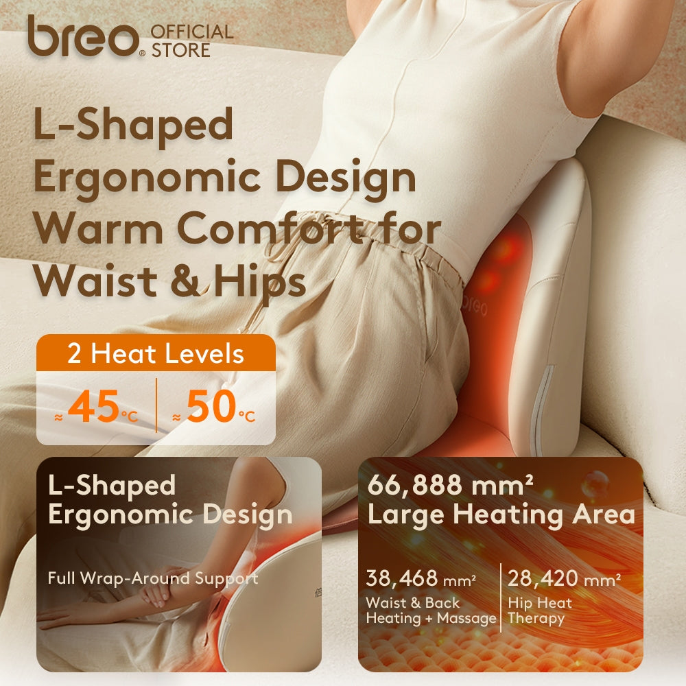 Breo Back2 Pro Back Massager Double-Sided Hot Compress