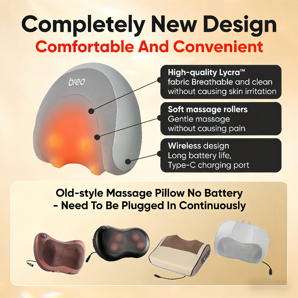 Breo P2 Back Massager Multifunction Waist Massager Wireless Electric Pillow Massager Back Cushion 背部按摩器