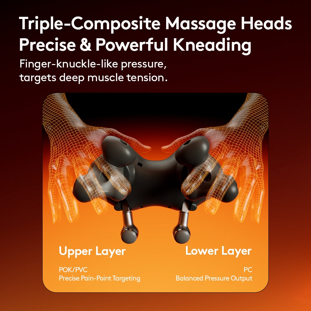 Breo N7 Neck and Shoulder Massager Breakthrough Powerful Motor Deep Therapy with Carbon Warm Compress