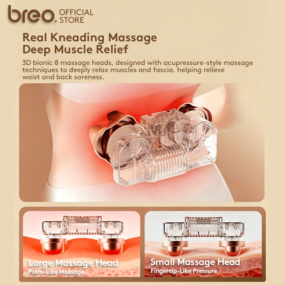 Breo Back2 Pro Back Massager Double-Sided Hot Compress